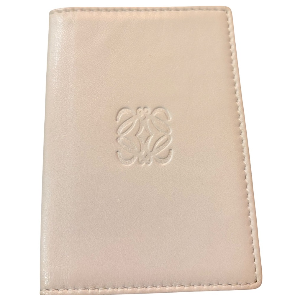 Sold‼️Loewe white Leather Card Holder